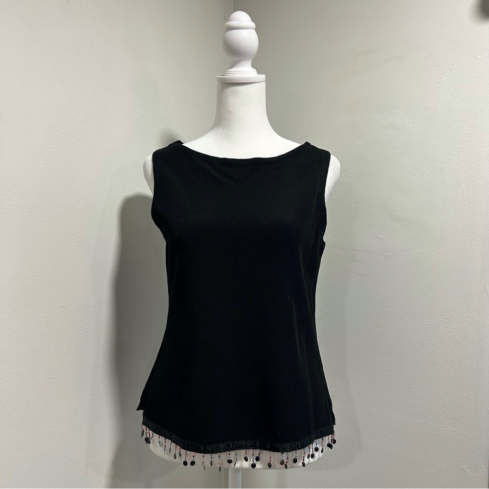 90’s beaded sequin fringe tank top